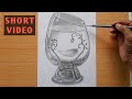 Drawing Garden In Glass /How To Draw With Pencil Easy For Beginners #shorts