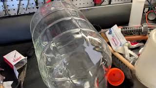 Drying out a carboy or other container