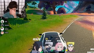 Sykkuno plays Fortnite with Valkyrae , Fuslie and Miyoung