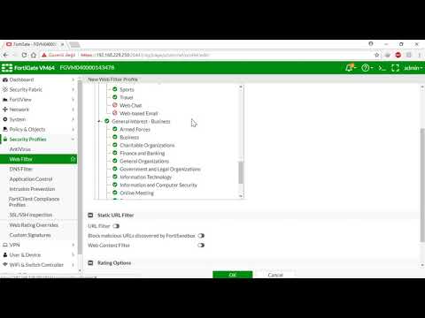 Fortigate Web Filter and Web Rating Overrides (White and Black List) Cyber Config