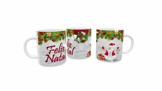 Caneca Natalina - Boneco de Neve Festeiro Caneca Natalina - Boneco de Neve Festeiro