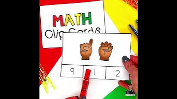 Math Clip Cards Center for Kindergarten (Counting, Shapes, Numbers)
