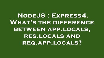 NodeJS : Express4. What
