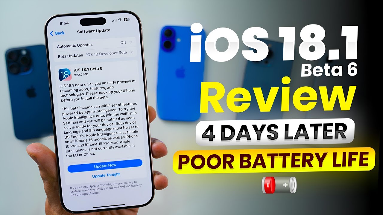 iOS 18.1 beta 6 Review 4 days later | iOS 18.1 beta 6 should you update ...