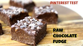 PINTEREST TEST: RAW VEGAN CHOCOLATE FUDGE - CookingwithKarma