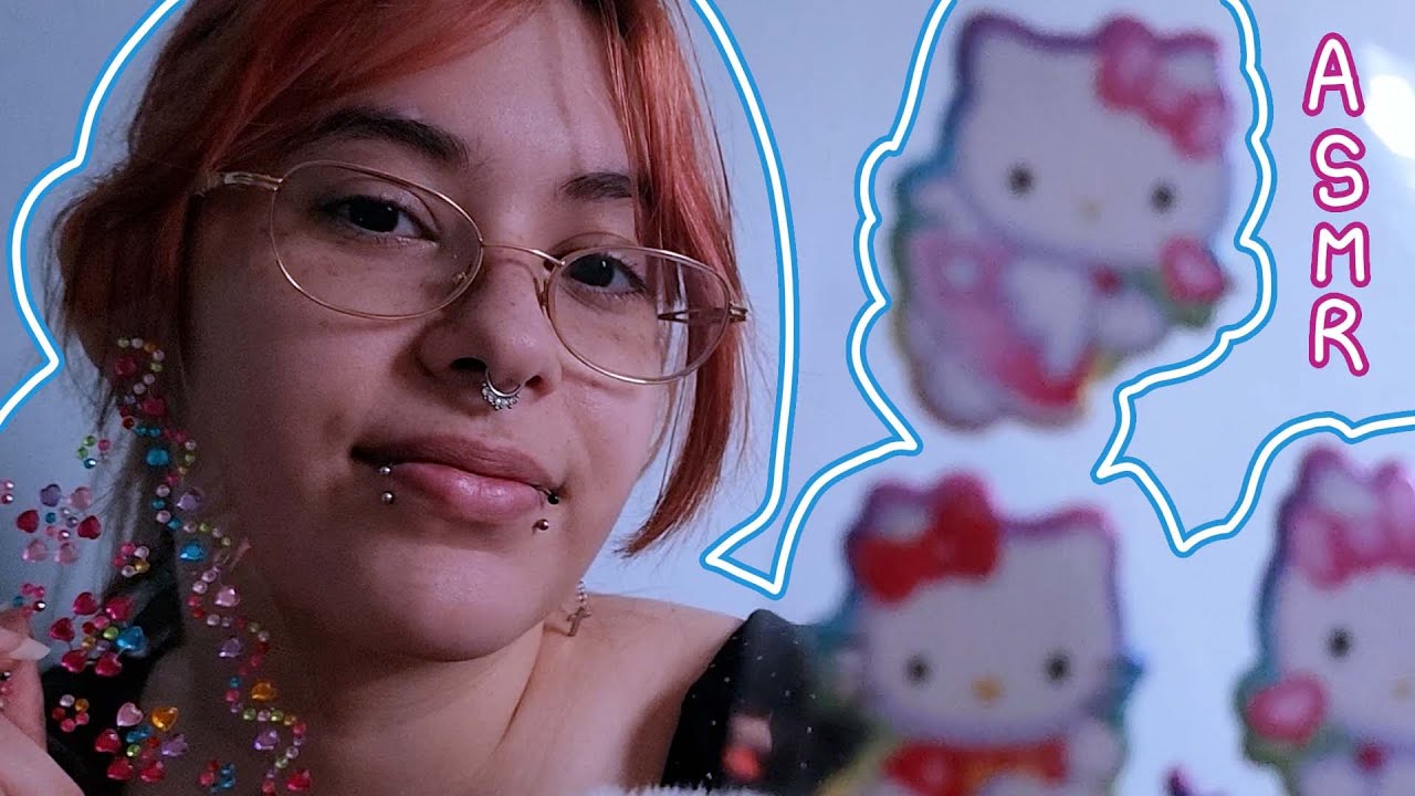 ASMR Putting stickers on your face!