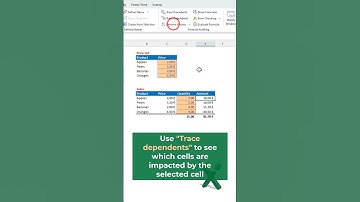 🇺🇸 EXCEL TRICKS: 🔎 Find precedent and dependent cells #shorts
