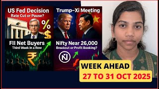 Download Lagu “Big Week Ahead! 🔥 Fed Rate Decision, Trump–Xi Talks, \u0026 Nifty Near 26,000 🚀 | #Nifty #BankNifty MP3