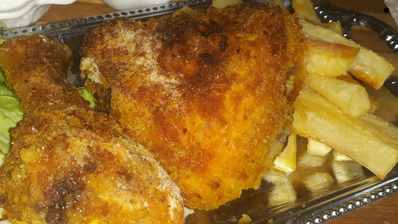 دجاج كنتاكي مقرمش بدون زيوت ولا قلي😱ولا عرق في المطبخ 😅