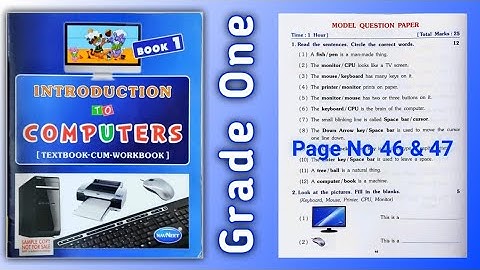 Exercise STD 1st • Model Question Paper • NavNeet • Introduction to computers • @Smart_Learners_Hub