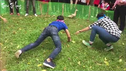 bịt mắt bắt vịt siêu hài hước|cười rụng rốn