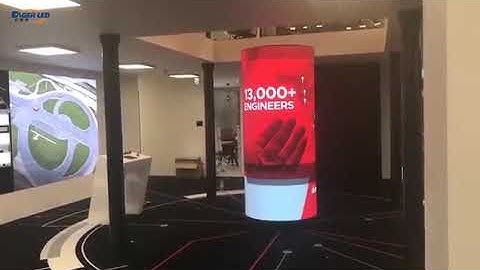 Cylindrical LED display made of P2.5 indoor magnetic flexible LED module 240x120mm