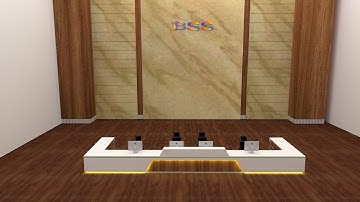 4 Seats U shape Reception Desk for Hospital Ground Lobby
