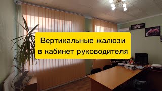 Вертикальные жалюзи в большом кабинете