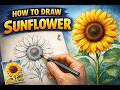How to Draw a Sunflower | Easy Step-by-Step Drawing Tutorial for Beginners