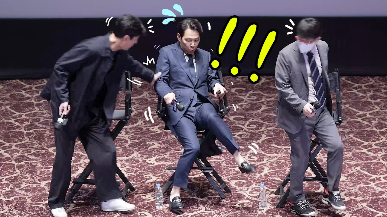 [Eng] 오프닝 의자개그에 당황한 이정재, 구해주는 정우성: 청담부부 Lee Jung jae, Jung Woo sung: 영화 '헌트 HUNT' GV 직캠 220729 롯데시네마