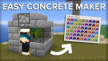 Minecraft Easiest Concrete Maker - 10,000 Concrete Per Hour!