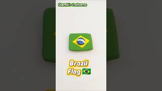 Mini Clay Brazil Flag 🇧🇷 #shorts #clayart #brazil #foryou