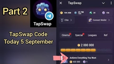 5 Secrets to Achieving Everything You Want In Life | TapSwap Code Today 5 September @TokenSwap