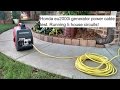 Honda eu2000i inverter/generator cable test. Powering house circuits. Honda eu2000i inverter/generator cable test. Powering house circuits.
