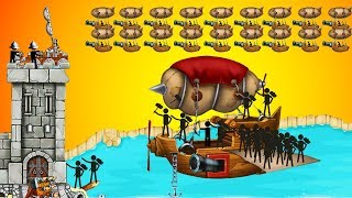 THE CATAPULT CLASH WITH PIRATES - Walkthrough Gameplay Part 7 - DAY 36 - 39 (Stickman Android Games) screenshot 2