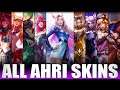 All Ahri Skins Spotlight 2020 - Including KDA ALL OUT Ahri