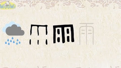 Chinese Character Evolution and Strokes汉字演变+笔画 |雨yu / rain, rainy