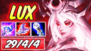 S+ LUX PENTAKILL ONE-SHOT DARK COSMIC SKIN FULL BURST DARK HARVEST FULL AP | League of Legends