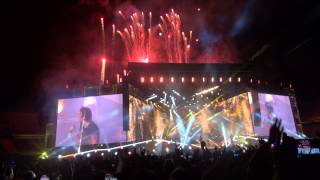 One direction performing at the montjuic olimpic stadium for where we
are tour in barcelona, spain on july 8 full performance performs 20
june...