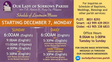 Sambuhay TV Mass sa Parokya | Dec 2, 2020, 7AM | Wednesday of the First Week of Advent