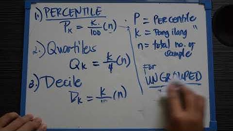 Percentile, Quartiles and Decile for Ungrouped Data (Explained in Tagalog ! 😲😍 )