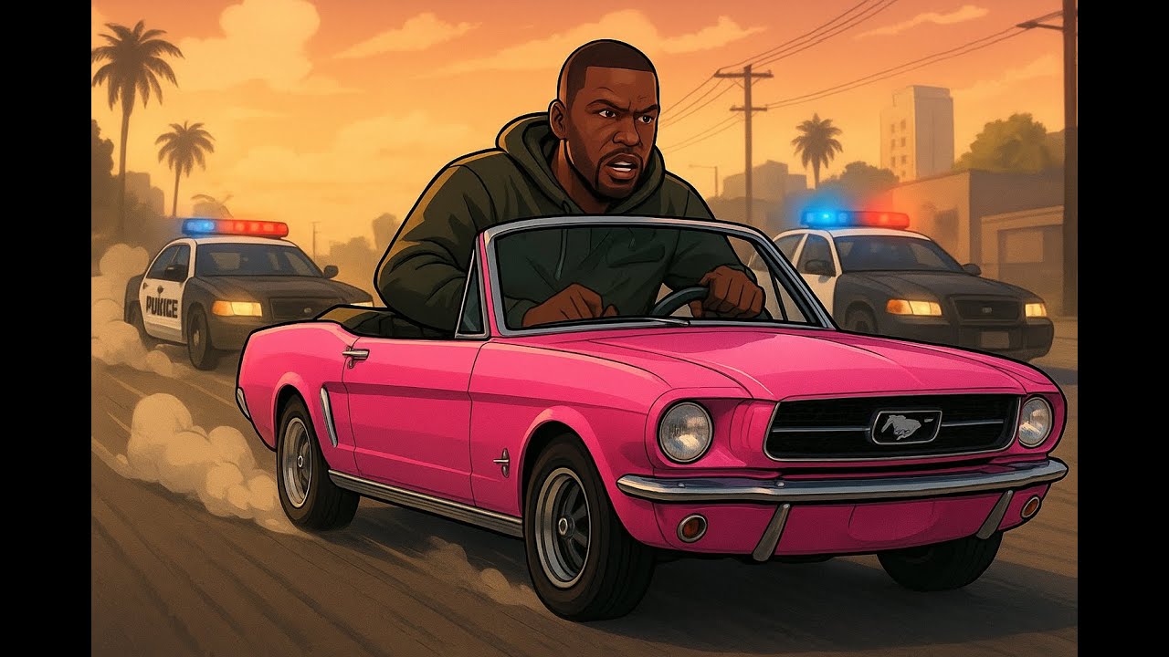 Cops Pull over a Pink Mustang. | #gtarp #fivem