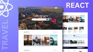 Responsive Travel website In React JS | Website In #reactjs tutorial Step by Step