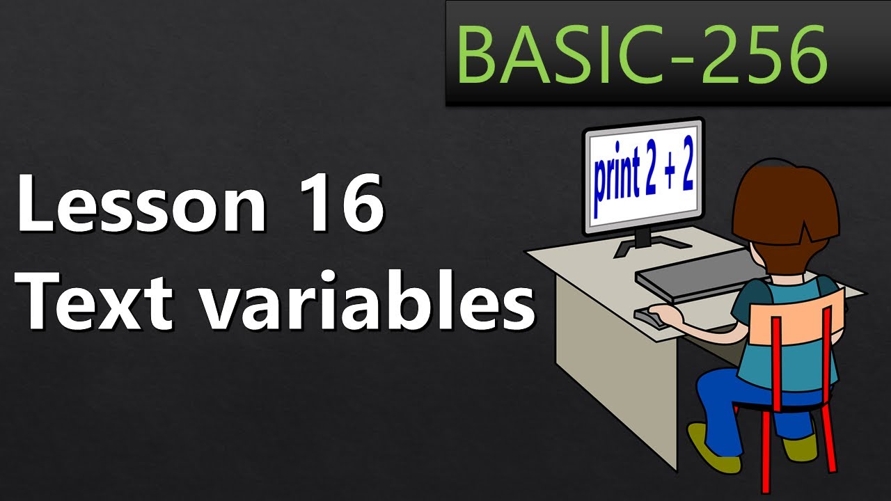 lesson16 text variables - YouTube