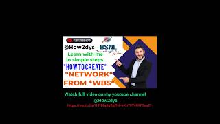 How to create "Network" from "WBS" in SAP software