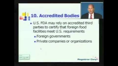 U.S. FDA EXPORT REGULATIONS - Part 6: Top 10 Requirements of Food Safety Modernization Act (FSMA)