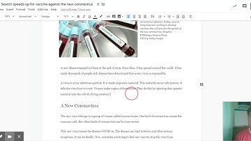 Vocabulary on Google Docs
