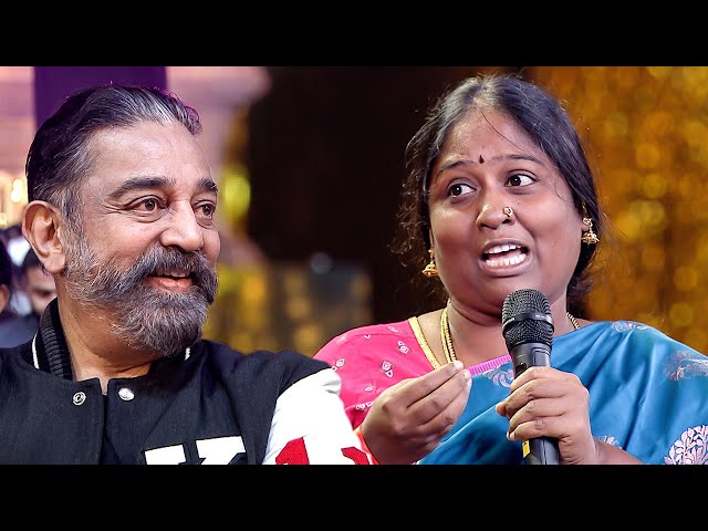 Deepa Shankar surprised Kamal Haasan with her sudden act on stage at the South Movie Awards class=