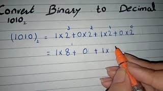Convert Binary to Decimal 1010