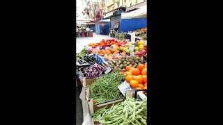 Ціни на овочі та фрукти в Італії.Продуктовий та речовий ринок у Римі.Базар на метро Furio Camillo.