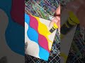 Immersive painting with colored stripes