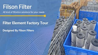 Filter Element Factory Tour|Display of Filter Elements Warehouse, Production Workshop and Packaging