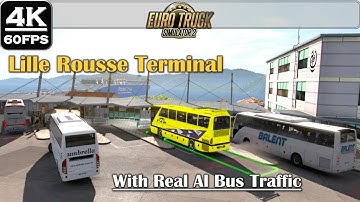 TERMINAL MOD WITH ANIMATED AI BUS TRAFFIC FLOW & PASSENGER MOD| ETS2 V 1.38