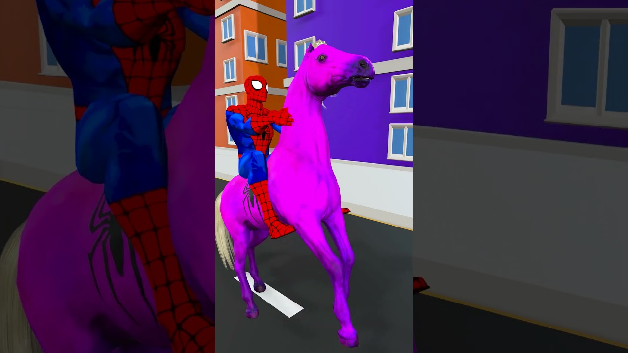 Spider-Man rides horse to rescue his lover Spider-Man looks to the future gta | Been Spider