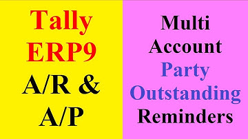 Ledger Outstanding printing in Tally ERP9 | Ledger Outstanding reminder printing Multi mode in Tally