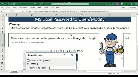 How to Set Password to MS Excel for Open and Modify