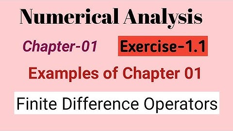 Example :-10 - 14  of Finite Difference operators | Numerical analysis | Lucky Yadav