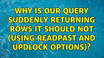 Why is our query suddenly returning rows it should not (using READPAST and UPDLOCK options)?