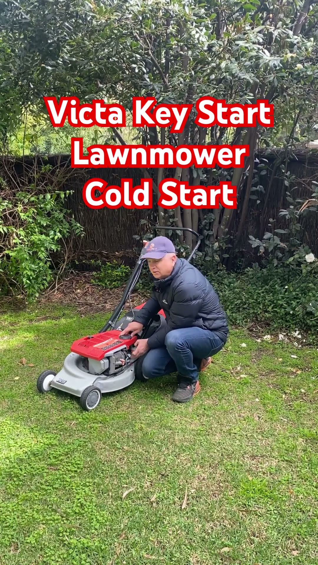 Let s do a coldstart on this victa 2stroke lawnmower shorts