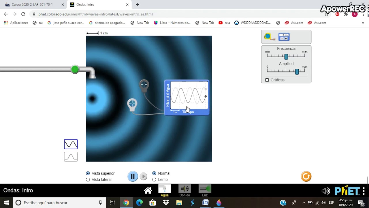 Práctica de laboratorio (ondas en el agua, sonido y Luz) - YouTube